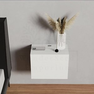 Blue Metal Wall Mounted Nightstand: Modern Floating Bedside Table - Etsy