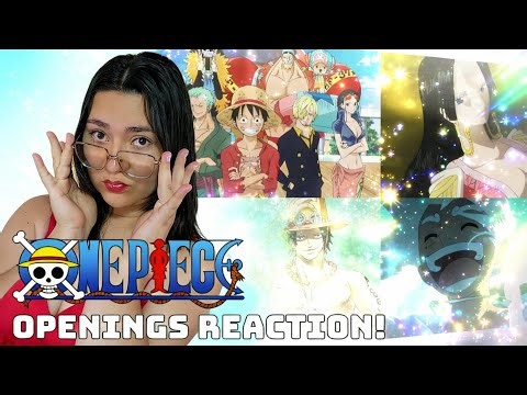Reacting to ONE PIECE OPENINGS 1-28 for THE FIRST TIME!