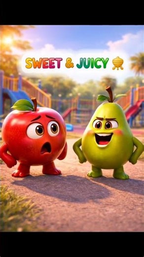 Apple 🍎 vs Pear 🍐 | Which Fruit Is Better? You Decide! #applevspear #3danimation #funnyfruit