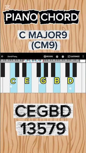C (MAJOR 9) CHORD ON PIANO FOR BEGINNERS🎹❤️🎹#piano #pianochords #music #song #shorts #youtubeshorts