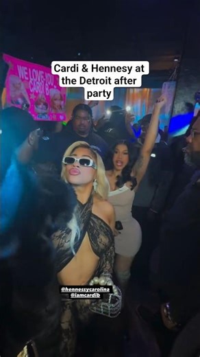 Cardi & Hennesy at the Detroit after party