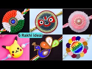 DIY 6 Easy Rakhi making ideas| How to make Rakhi at home| Rakhi for Competition| Rakhi tutorial 2025