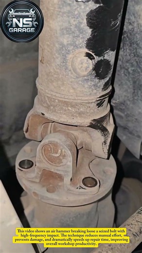 Stuck Bolt Removal with Air Hammer – Fast & Powerful Mechanic Trick!#mechanic #shorts