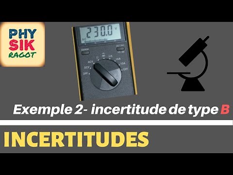 Incertitude de type B- exemple 2