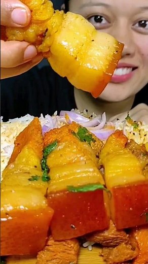 pork eating #mukbang #porkgravy #porkbelly #eating #asmr #eatingshow #pork #porkcurry #braisedpork