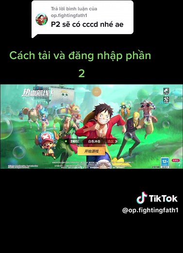 Cách tải đăng nhập phần 2 One Piece Fighting Path