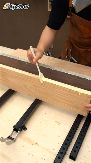 Tired of panels slipping and edges not lining up? The SpeTool Panel Clamp makes glue-ups fast, square, and frustration-free. Just set it, tighten it, and let the clamp do the work. No more wasted boards, no more uneven seams—just perfectly aligned panels every time. Whether you're building tables, doors, or cutting boards, this is the clamp that saves you time and sanity. 👉 Upgrade your shop today with SpeTool. | SpeTool Woodworking Tools