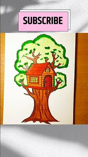 how to draw treehouse