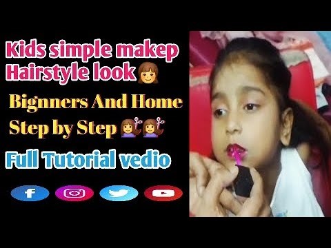 👧🌟 At-Home Kids Makeup & Hairstyle | Easy Step by Step Guide