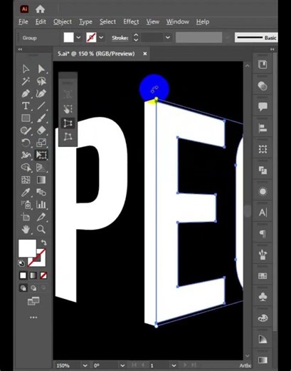 How to create perspective text in Illustrator easily, Tips & Tricks #Illustrator #PerspectiveText