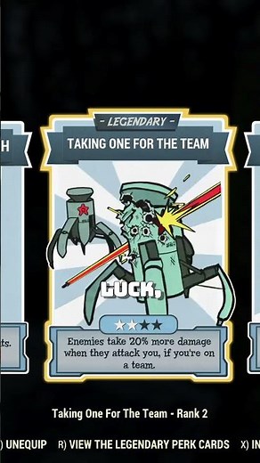 Unlocking Legendary Perks in Fallout 76! #shorts