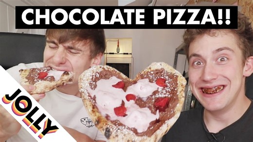 We tried chocolate pizza in the UK… our sweetest food review yet!