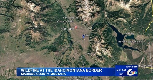 Fire Crews are Battling a Wildfire at The Idaho/Montana Border