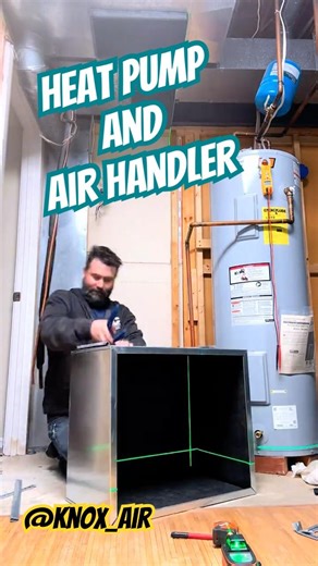 Lennox heat pump and air handler install. Ductwork mark up #dovohlaserlevel #hvac #ductwork #lennox