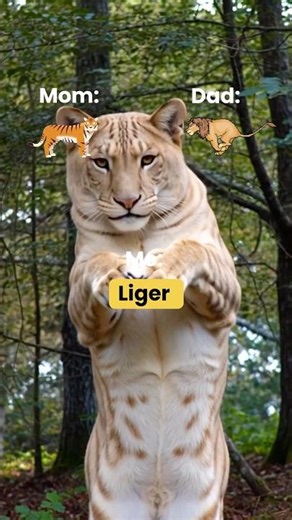 Tigress+lion=liger | Lioness+tiger=tigon