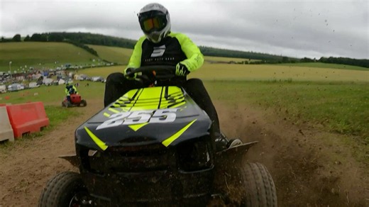 'Proper British fun': British lawn mower racers take to circuit for national championship