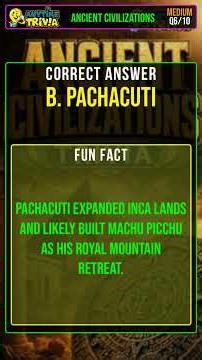 Ancient Civilizations Trivia #Shorts