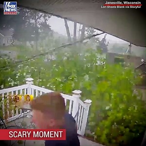 208K views · 3.5K reactions | TERRIFYING: Watch the moment a giant tree came crashing down and just missed hitting a young man in Janesville, Wisconsin. | Fox News | Facebook