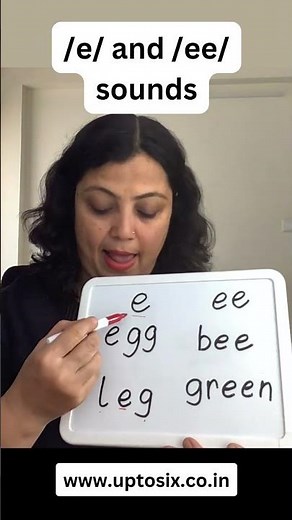 Long and Short Vowel Sounds /e/ and /ee/ #shorts
