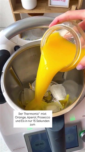 Frozen Aperol mixed in just 15 seconds : ice-cold & creamy 🍊☀️ | Thermomix® Recipe