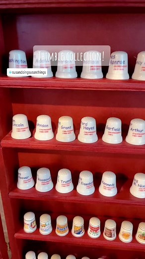 Is there any value in this thimble collection, other than sentimental!? #susandoingsusanthings #thimble #thimblecollection #collectibles #antiquesroadshow #antiques