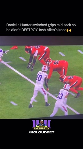 Football Content on Instagram: "The Texans advancing is karma for Danielle Hunter saving Josh Allen’s knee by switching his grip mid-sack 🫡"