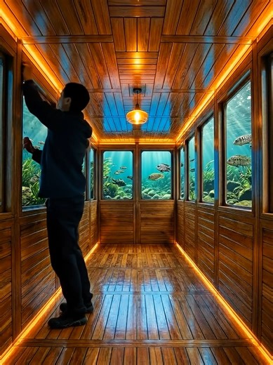 Rusted shipping container transformed into a hidden **underwater river bunker** 🌊📦 What if a survival bunker could disappear… inside a wild river? This project started with a single steel container lowered into rushing water. Only the top hatch remained above the surface while the river kept flowing like nothing was there. Layer by layer, the container was protected and hidden beneath waterproof membranes, river pebbles, and massive rocks — blending it into the natural riverbed. But the real t