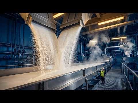 How Sugar Is Made: Amazing Sugarcane Processing Plant (Harvest to Crystal)