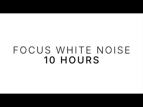 Focus White Gaussian Noise Black Screen — 10 Hours | Stereo Work & Study Masking