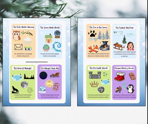 Winter Writing Prompts for Kids Printable, Creative Writing Kit, Homeschool Writing Activities, Story Cards, Roll a Story Game - Etsy