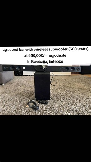 Powerful LG Sound Bar with Wireless Subwoofer - 300 Watts