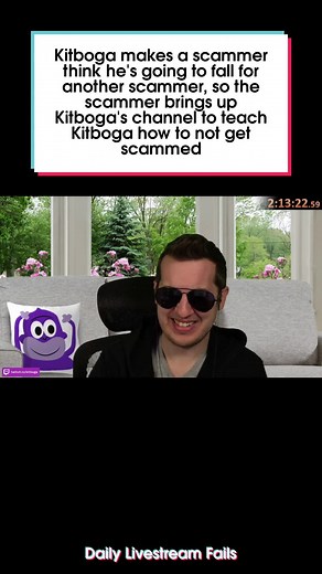 Kitboga makes a scammer think he's going to fall for another scammer, so the scammer brings up Kitboga's channel to teach Kitboga how to not get sc...