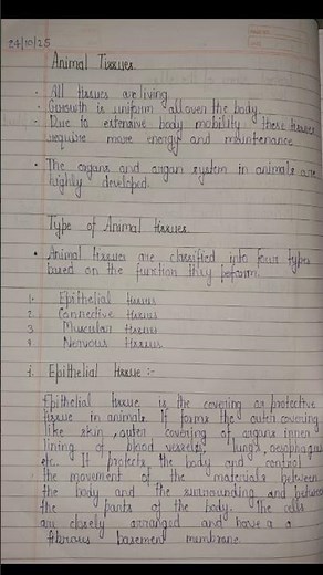 Biology class 9th Animal tissue &types of Animal Notes: l Improvement of learning ✨️ l By Ilesh sir