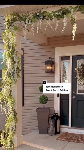 Budget-Friendly Spring Front Porch Garland Decor Ideas