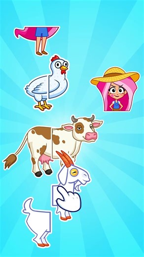 Can You Solve This Animal Body Puzzle? 🐖✨