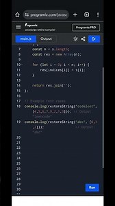 JavaScript Program to Shuffle String According to Indices | LeetCode Problem Explained