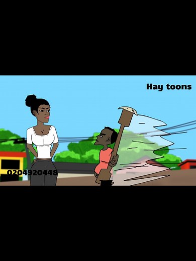 The lady didn't try😂😂😂😂 - Jerry Hay/Hay toons 😁.(Throwback) #jerryhay #animation #cartoon #accraghana🇬🇭