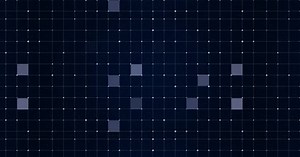 Perspective Grid Wireframe Landscape Digital Technology Background Digital Data Square Blue Pattern