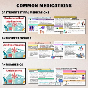 300  Common Medications Flashcards | Nclex Medications | Medication Administration | Nursing Notes | Nursing Guide | FAMZ Nursing Notes - Etsy