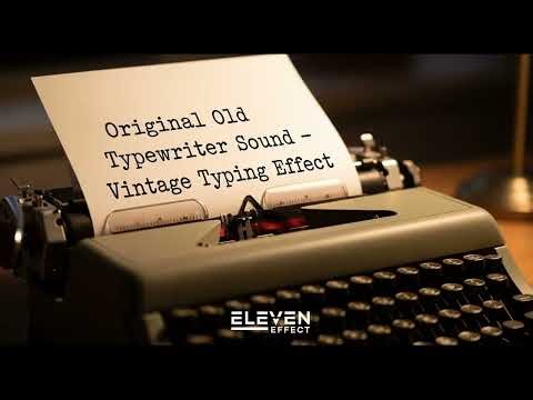 Original Old Typewriter Sound – Vintage Typing Effect