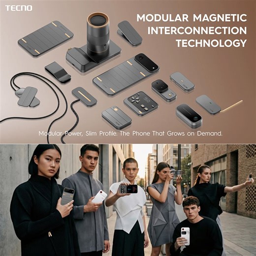 TECNO's Modular Magnetic Smartphone Concept Revives a Forgotten Dream