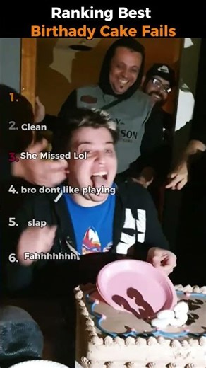 Ranking the Messiest Birthday Cake Moments #shorts #fails #funny