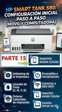 P15 AGREGAR A LA RED WIFI IMPREASORA HP SMART TANK 580 #printer #hpsmart #servitecuribe
