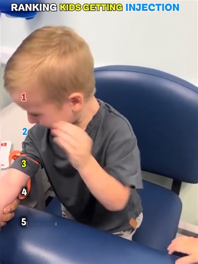 Ranking kids’ injection reactions 👶💉😂 Wait for Rank #1 #fyp, #kids, #funny, #reaction, #ranking, #familyfun #viral #trend