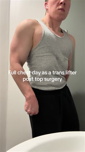 Full post top surgery chest workout #ftm #fyp #trans #gym #bodybuilding