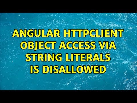 Angular httpClient object access via string literals is disallowed