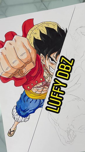 How to Draw Luffy in Dragon Ball Style | Manga Drawing Tutorial