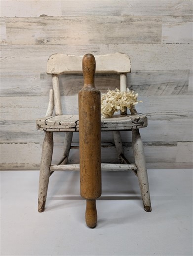 Vintage One-piece Wood Rolling Pin Farmhouse Primitive - Etsy