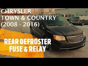 Chrysler Town & Country - REAR DEFROSTER FUSE AND RELAY LOCATION (2008 - 2016)