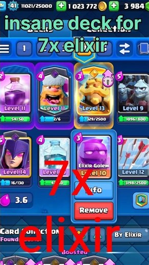 BEST Deck for 7x Elixir! Easy Wins Every Match clash royale #shorts #clashroyale #clashroyaleshorts